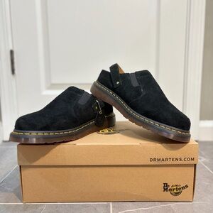 Dr Martens Isham Black Desert Oasis Suede Mule Clog Size 13